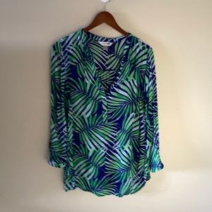 Tropical pattern blouse